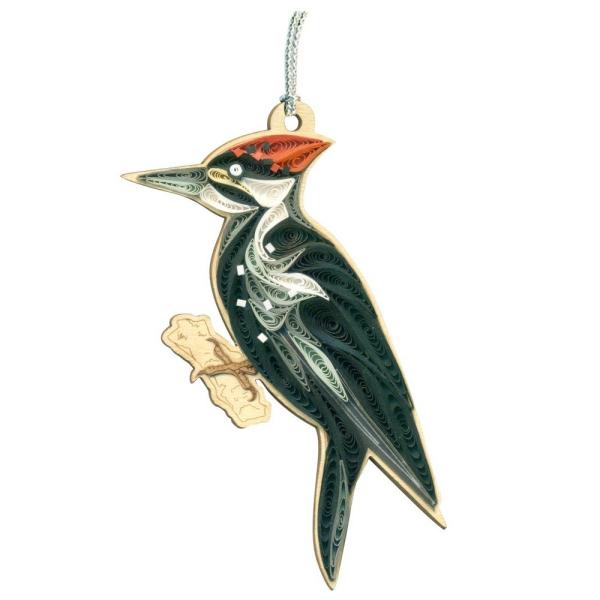 Pileated Woodpecker Quilled Ornament