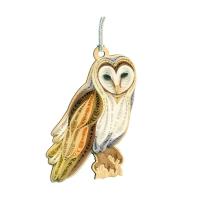 Barn Owl Quilled Ornament-PCQO11197