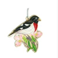 Red-Breasted Grosbeak Quilled Ornament-PCQO12181