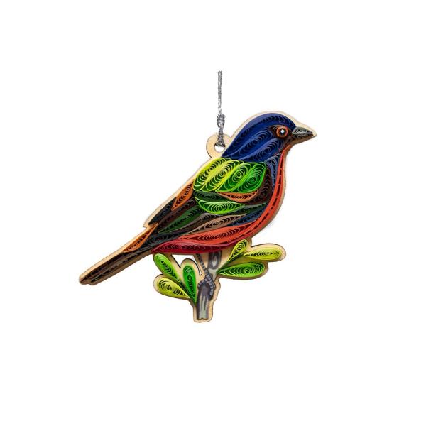 Painted Bunting Quilled Ornament Painted Bunting Quilled Ornament