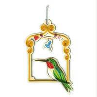 Hummingbird Swing Quilled Ornament-PCQO12184