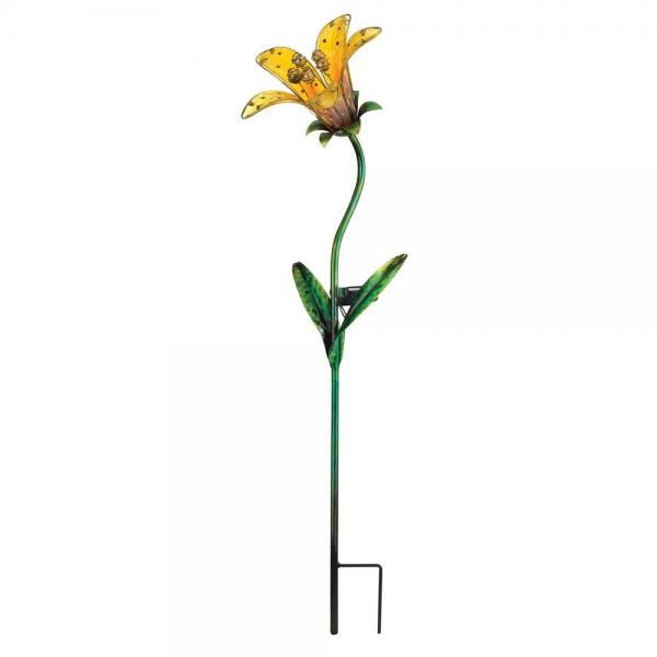 Solar Tiger Lily Stake Yellow