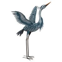 Metallic Blue Heron - Wings Up-REGAL11778