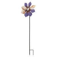 Rustic Flower Wind Spinner Purple-REGAL12296