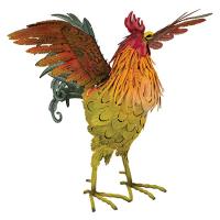 Napa Rooster Decor 21 inch Wing Up-REGAL12380