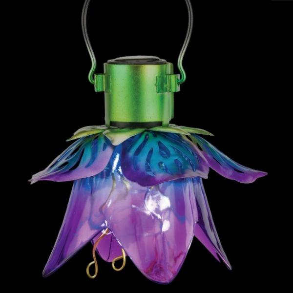 Mini Flower Solar Lantern Purple