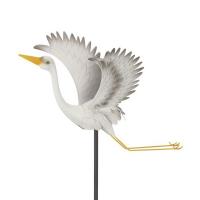 Egret Bird Jiggly Stake-REGAL13260