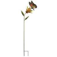 Butterfly Flower Stake Orange-REGAL13532