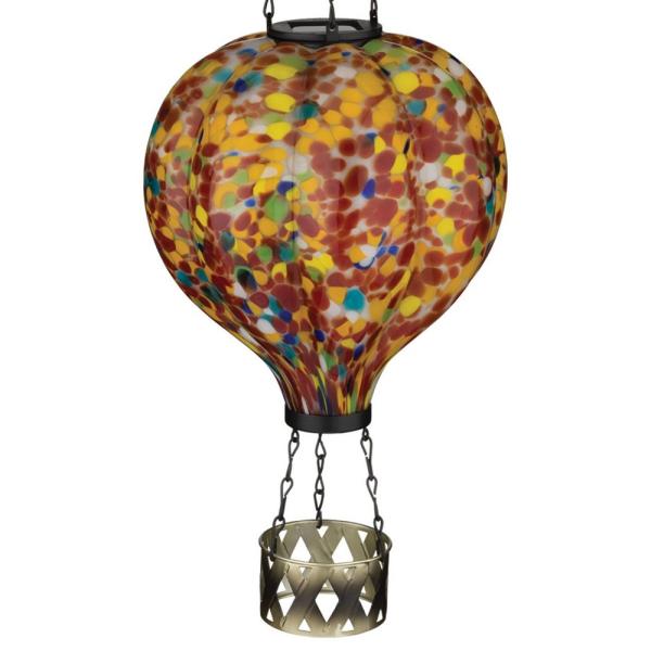 Murano Hot AIr Balloon Orange Solar Lantern
