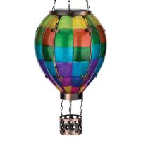 Hot Air Balloon Solar Lantern Large - Patchwork-REGAL14333