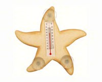 Cream Starfish Small Window Thermometer-SE2170411
