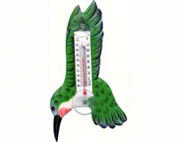 Hummingbird with Upright Wings Small Window Thermometer-SE2170715