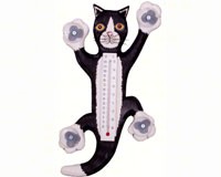 Climbing Black & White Cat Small Window Thermometer-SE2170901