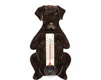 Begging Black Lab Dog Small Window Thermometer-SE2171008