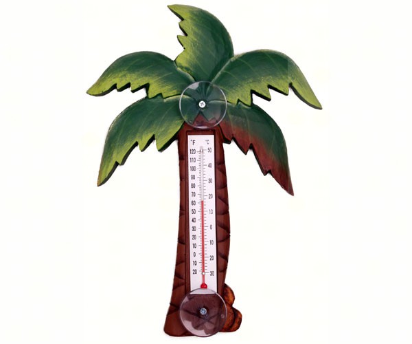 Palm Tree Small Window Thermometer