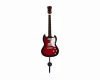 Red & Black Standard Plain Guitar Single Wallhook-SE3153913