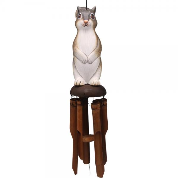 Squirrel Bamboo Wind Chime