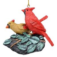 Cardinal Pair Ornament-SEFWC158