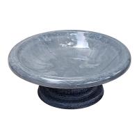 Fiber Clay Bird Bowl with Small Base Cool Grey-TDI41892