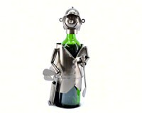 Golfer with Caddy Wine Bottle Holder-THREEZB250