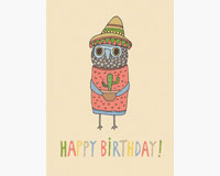 Owl & Cactus Birthday Blank-TFG17085