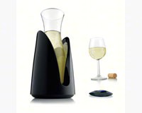 Cooling Carafe Black with Rapid Ice Elements-VACUVIN3645450