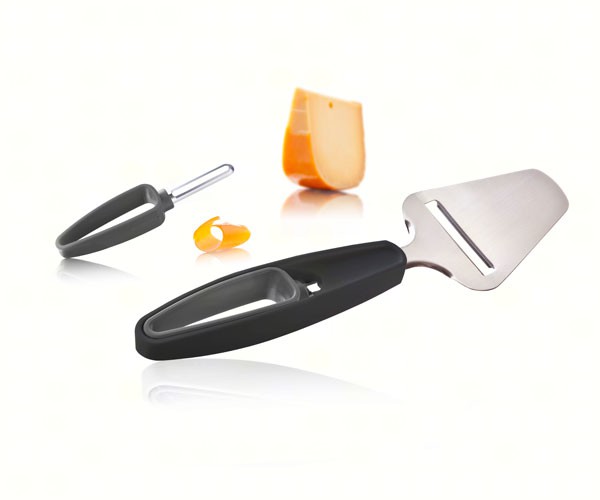 Plus Tools Cheese Slicer + Rind Peeler - Dark Grey