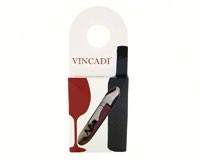 Bottleneck Gift Tag with Corkscrew - Wine and Glass-VIN743