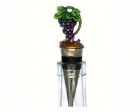 Bottle Stopper Grape Vine Hand Painted-VCBSGVP