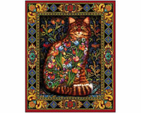 Tapestry Cat-WHITE402