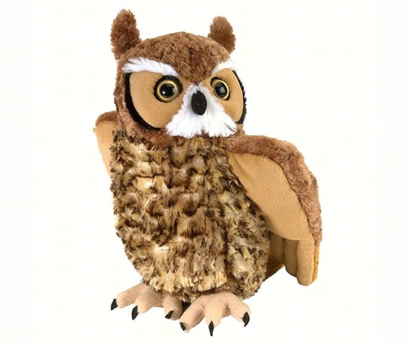 Plush Great Horned Owl 12 inch