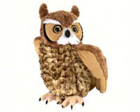 Plush Great Horned Owl 12 inch-WR12310