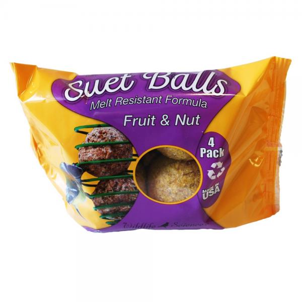 Fruit & Nut 4 Pack Suet Balls Plus Freight