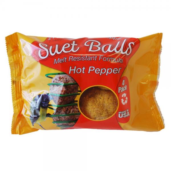 Hot Pepper 4 Pack Suet Balls Plus Freight