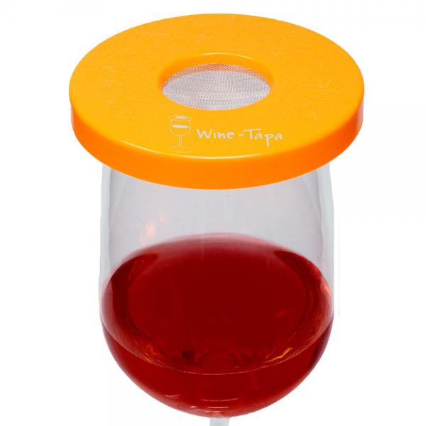 Wine Glass Cover - Tangerine Color