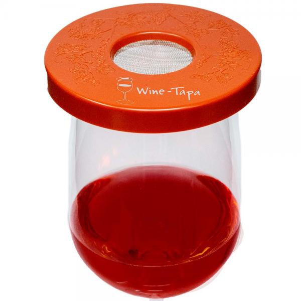 Wine Glass Cover - Terra Cotta Color