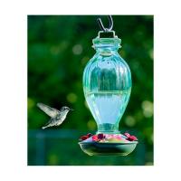 20 oz. Fluted Glass Hummingbird Feeder-WL24107