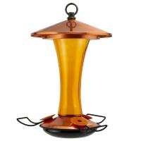 Mid-Century CopperTop Oriole Feeder with hidden ant moat & perches-WL25010