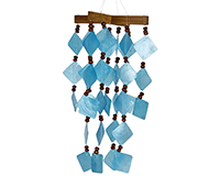 Diamond Capiz Chime - Blue-WOODCDCB