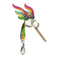 Fantasy Glass Hummingbird Tropical Suncatcher-WOODCHTRP