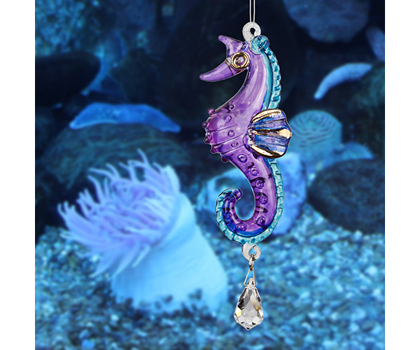 Fantasy Glass Seashore Purple Suncatcher