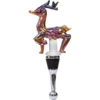 Glass Wine Bottle Stopper Reindeer New-14701