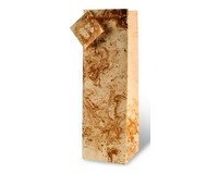 Printed Paper Wine Bottle Bag  - Marble-17074