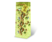 Printed Paper Wine Bottle Bag  - Fruit of the Vine-17468