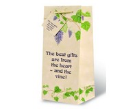 Printed Paper Wine Bottle Bag  - Gifts from the Vine-17496