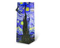 Printed Paper Wine Bottle Bag  - Stary Night-17530