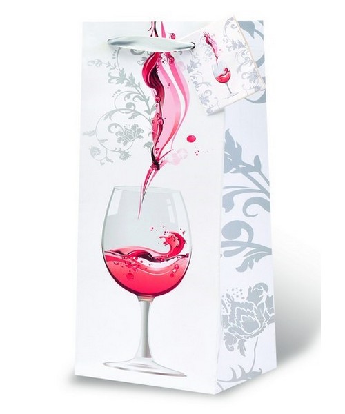 Printed Paper Wine Bottle Bag  - Aromatique