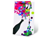 Printed Paper Wine Bottle Bag - Party Time-17693