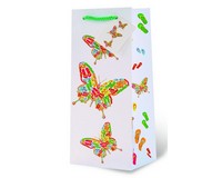 Printed Paper Wine Bottle Bag  Flip Flop Butterflies-17714