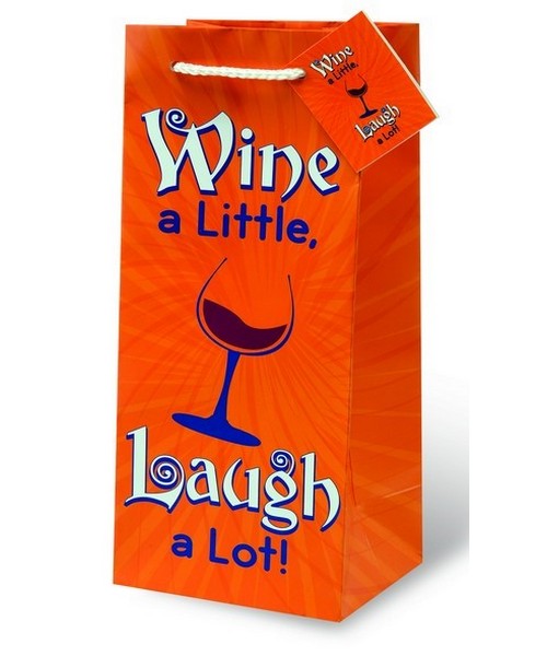 Wine A Little Wine Bottle Gift Bag